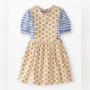 Like-New Hanna Andersson Balloon Sleeve T-Shirt & Pinafore Dress Set